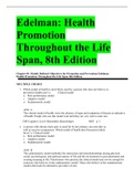  Health Promotion Throughout the Life Span, 8th Edition TEST BANK