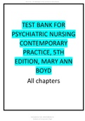 Latest Test Bank for Psychiatric Nursing Contemporary Practice 5th Edition Mary Ann Boyd