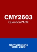 CMY2603 - Exam Questions PACK (2016-2020)