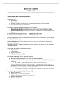 Class notes Business Insights (JBE140)
