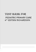 Test Bank For Pediatric Primary Care 4th Edition Richardson
