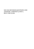 SOC1501 REVISION QUESTIONS AND ANSWERS.