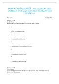 Week 8 Final Exam NOTE ALL ANSWERS 100% CORRECT FALL-2021 SOLUTION GUARANTEED GRADE A+