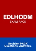 EDLHODM (Notes, ExamPACK, QuestionsPACK, Tut201 Letters)