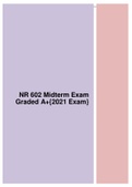 NR 602 Midterm Exam Graded A+ {2021 Exam} with Answers