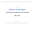 UvA Kunstgeschiedenis - Inleiding 2 - HOORCOLLEGE 5 - 16e-eeuwse kunst in Italië - Colore & Desegno - Late Renaissance en Maniërisme - Duidelijke Samenvatting