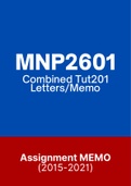 MNP2601 - Combined Tut201 Letters (2015-2021)