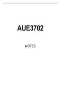 AUE3702 Summarised Study Notes