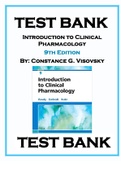 INTRODUCTION TO CLINICAL PHARMACOLOGY 9TH EDITION TEST BANK By Constance G. Visovsky, Cheryl H Zambroski And Shirley Hosler ISBN: 9780323549912 Introduction to Clinical Pharmacology, 9th Edition emphasizes safe and effective drug administration and helps 