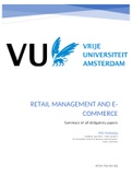 Full Summary Obligatory Papers Retail Management and E-commerce VU Master Marketing 2021-2022