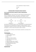 Unit 14 - Leaning Aim 4 : Investigate organic chemistry reactions in order to gain skills in preparative organic chemistry