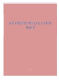 ATI PREDICTOR QUESTIONS AND ANSWERS TEST BANK