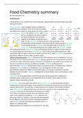 Summary Food Chemistry, FCH20806, WUR