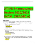 ATI PN Pharmacology Review 2020/2021 EXAM  [GRADED A}