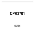 CPR3701 Summarised Study Notes
