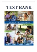 TEST BANK FOR HUMAN DEVELOPMENT A LIFE SPAN VIEW 7TH EDITION BY KAIL