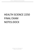 Health Science 2250 final exam notes.