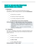 PART 6: NCLEX-PN PRACTICE QUESTIONS (25 ITEMS)