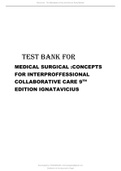 A Complete Test Bank for Medical-Surgical Nursing; Concepts for Interprofessional Collaborative Care, 2-Volume Set 9th Edition By Ignatavicius.
