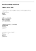 Sample questions for chapter 1-4