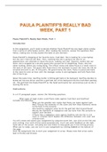 LEG 100 Week 8 Assignment Paula Plaintiff's Really Bad Week, Part 2_Solution_Graded A