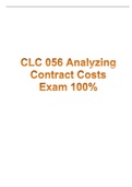 CLC 056 Analyzing Contract Costs Exam 100%