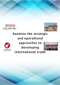 BTEC Business Level 3 - Unit 5 - International Business Full Report (Learning Aims A-E, 3 x reports). D* standard. Uses Tesco, Thatcher's & Sainsbury's for business context. 