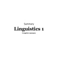 Alle samenvattingen voor Linguistics 1