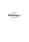 Beide samenvattingen voor Philology 1
