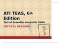 ATI TEAS, 6th EditionATI TEAS Reading 