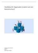 Samenvatting Toegepaste Organisatiekunde, ISBN: 9789001738495  Bedrijfskunde: Hoofdstuk 8 Organisatie (creëren van een basisstructuur)