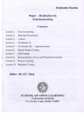 Cost Accounting B.Com Part-3