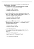 CHAMBERLAIN COLLEGE OF NURSING-NURSING NR292 MENTAL HEALTH NCLEX QUESTIONS AND ANSWERS