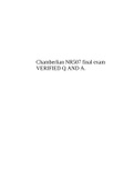 Chamberlian NR507 final exam VERIFIED Q AND A.