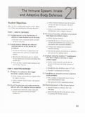 BSC 2086 - CH 21 &22 ( Immune & Respiratory System) Study Guide.