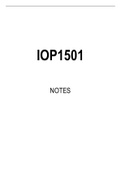IOP1501 Summarised Study Notes