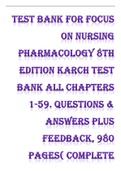 Focus on Nursing Pharmacology (8th Edition by Karch)