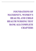 Foundations of Maternity, Women’s Health, and Child Health NursingTest Bank