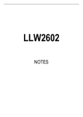 LLW2602 Summarised Study Notes