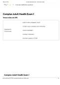 Complex Adult Health Exam 1