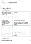NCLEX Nutrition