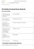 ATI Nutrition Proctored Exam Study Set