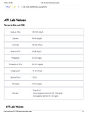 ATI Lab Values