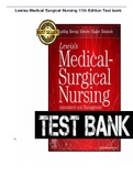 Lewiss Medical Sugrical Nursing 11th Edition Test Bank
