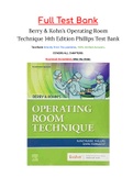 Berry & Kohn’s Operating Room Technique 14th Edition Phillips Test Bank