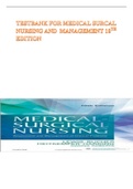 TESTBANK FOR MEDICAL SURCAL NURSING AND  MANAGEMENT 10TH EDITION  