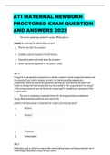 ATI MATERNAL NEWBORN PROCTORED EXAM QUESTION AND ANSWERS 2022