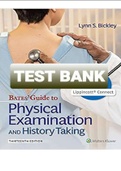 Bates’ Guide To Physical Examination and History Taking 13th Edition Bickley Test Bank