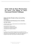 Study Guide for Basic Pharmacology for Nurses 17th Edition by Bruce Clayton and Michelle Willihngan
