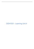 Ggh1501 study unit  4 summary